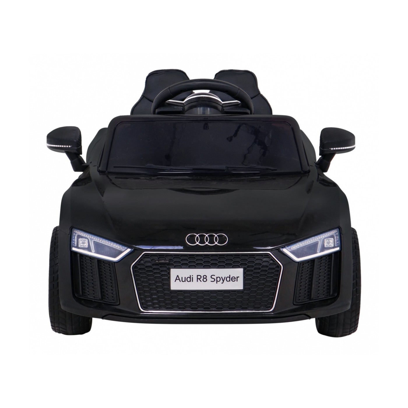 Audi R8 Bateriové dětské černé + Dálkové ovládání + EVA + Pomalý start + MP3 LED