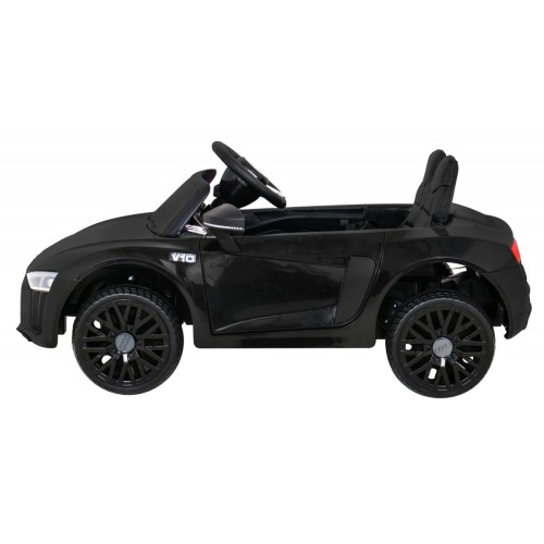 Audi R8 Bateriové dětské černé + Dálkové ovládání + EVA + Pomalý start + MP3 LED