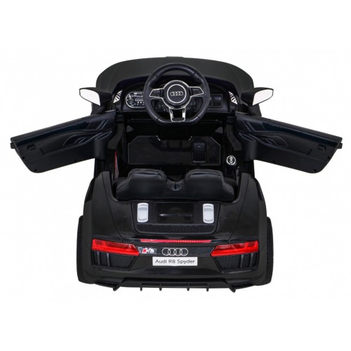Audi R8 Bateriové dětské černé + Dálkové ovládání + EVA + Pomalý start + MP3 LED