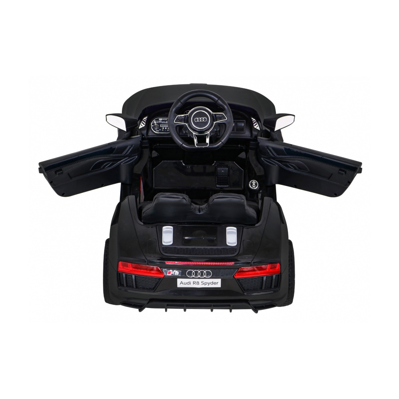 Audi R8 Bateriové dětské černé + Dálkové ovládání + EVA + Pomalý start + MP3 LED