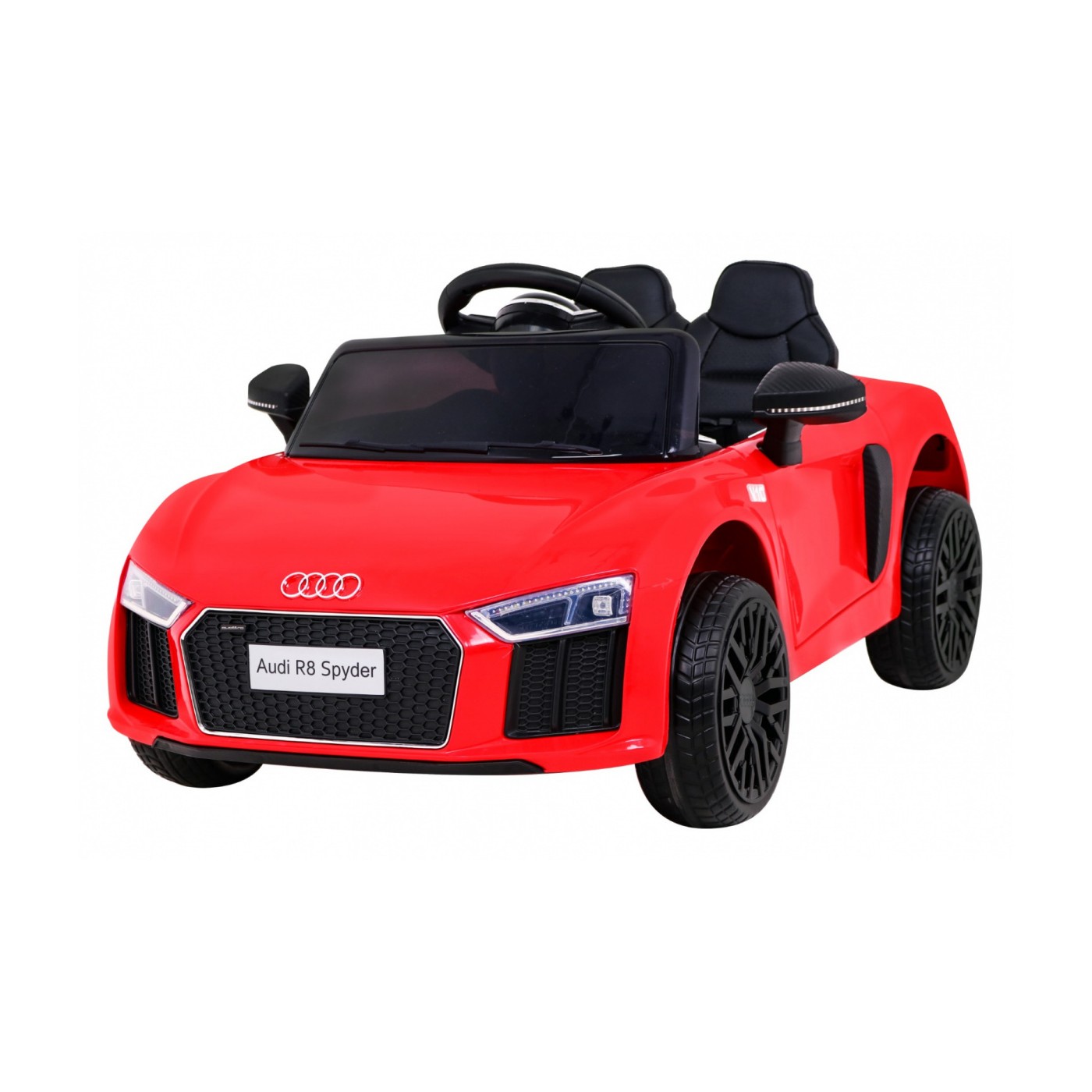 Audi R8 na baterii pro děti červená + dálkové ovládání + EVA + pomalý start + MP3 LED