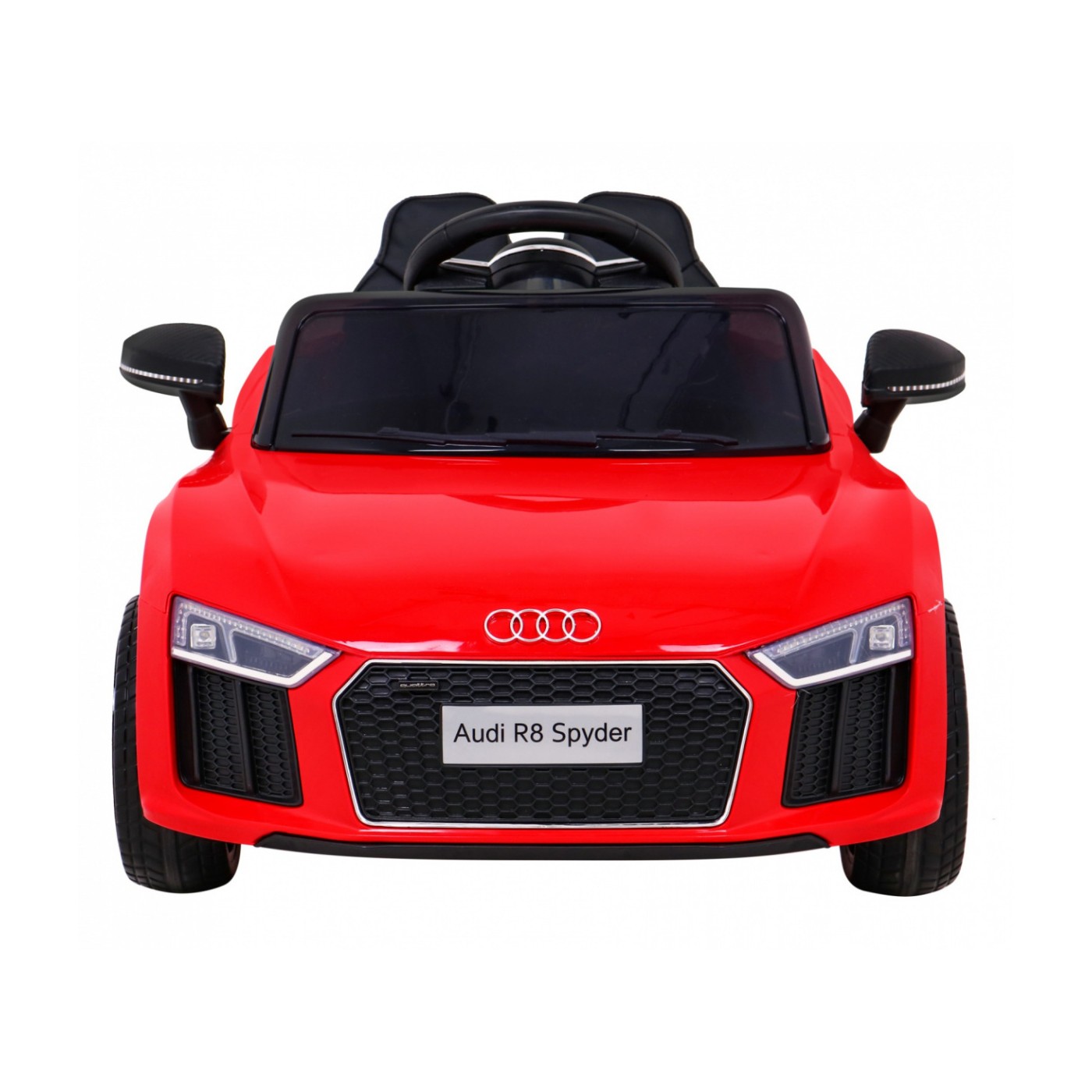 Audi R8 na baterii pro děti červená + dálkové ovládání + EVA + pomalý start + MP3 LED