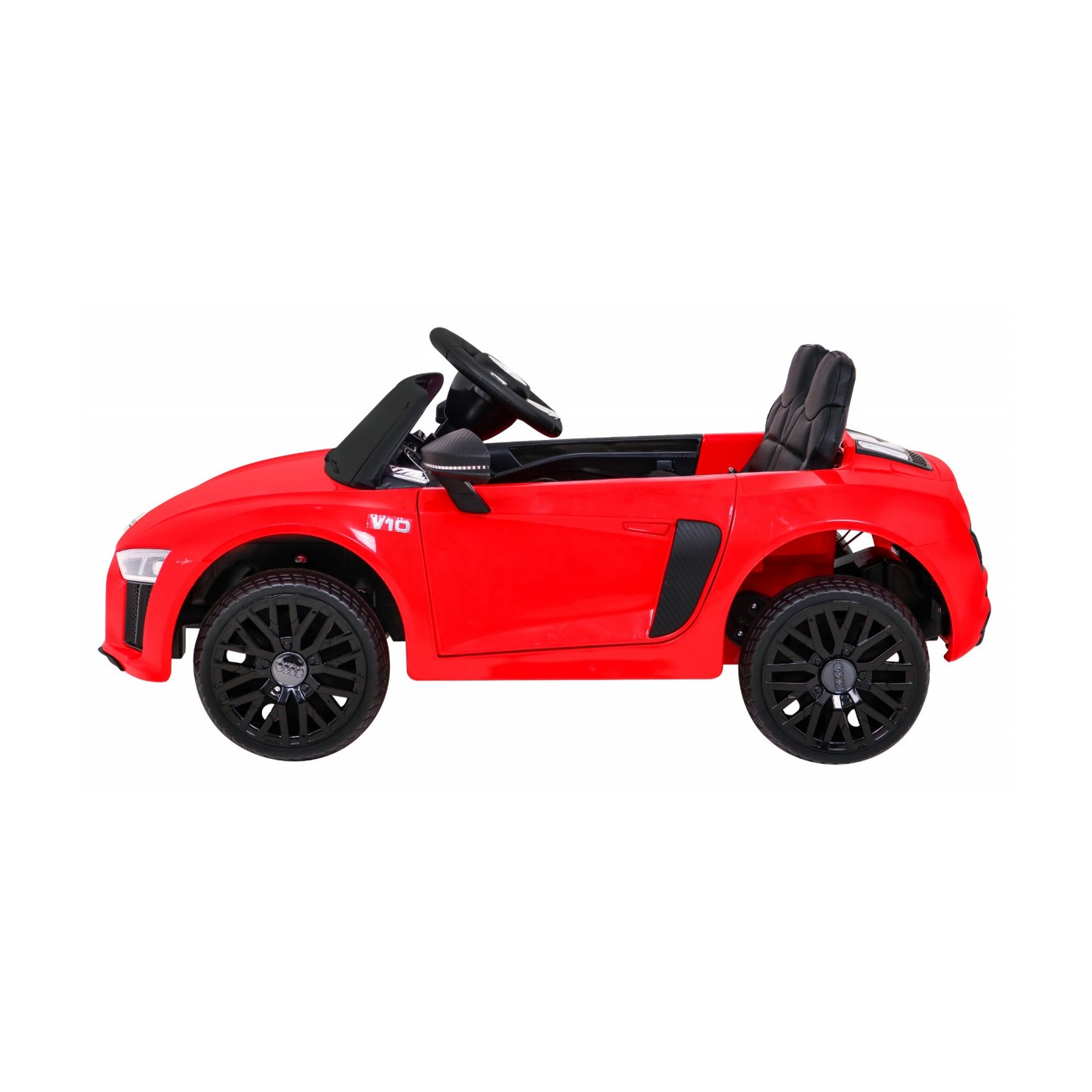 Audi R8 na baterii pro děti červená + dálkové ovládání + EVA + pomalý start + MP3 LED