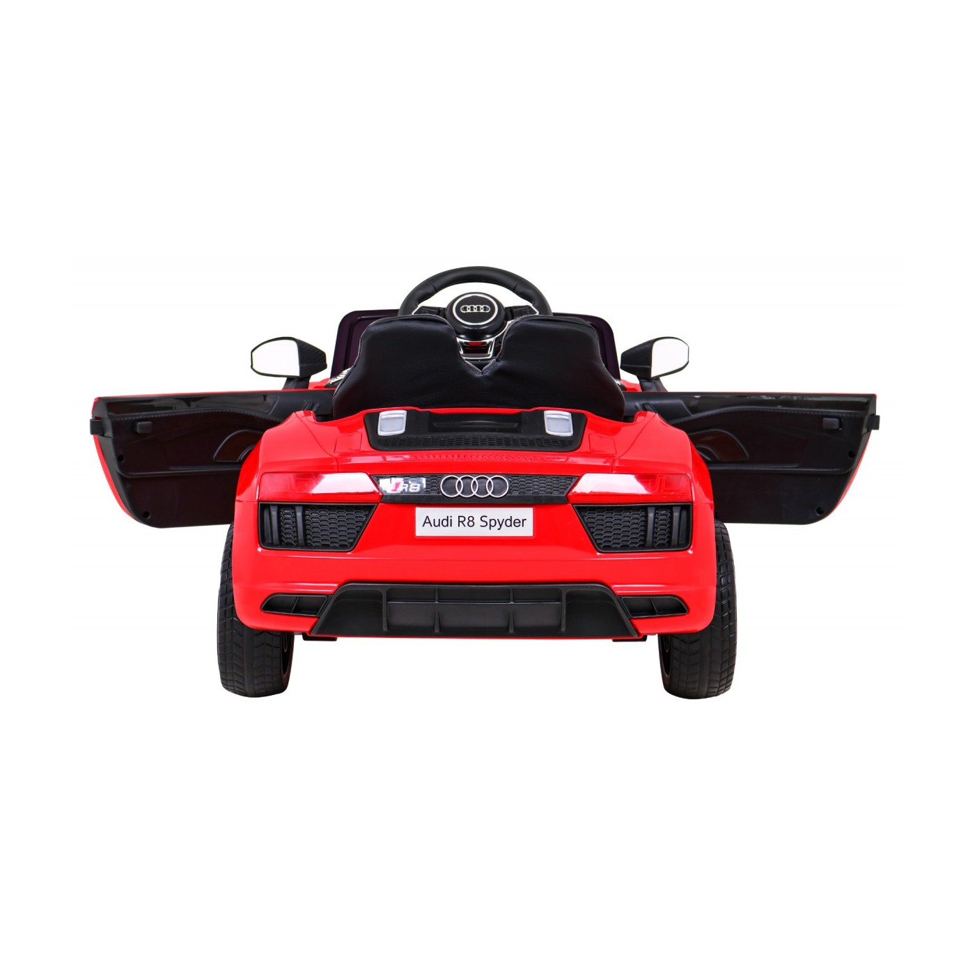 Audi R8 na baterii pro děti červená + dálkové ovládání + EVA + pomalý start + MP3 LED