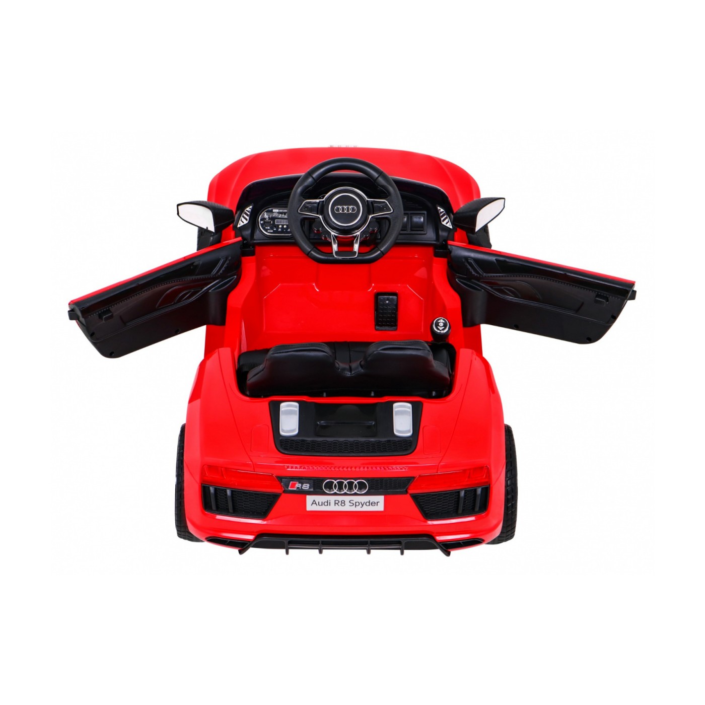 Audi R8 na baterii pro děti červená + dálkové ovládání + EVA + pomalý start + MP3 LED