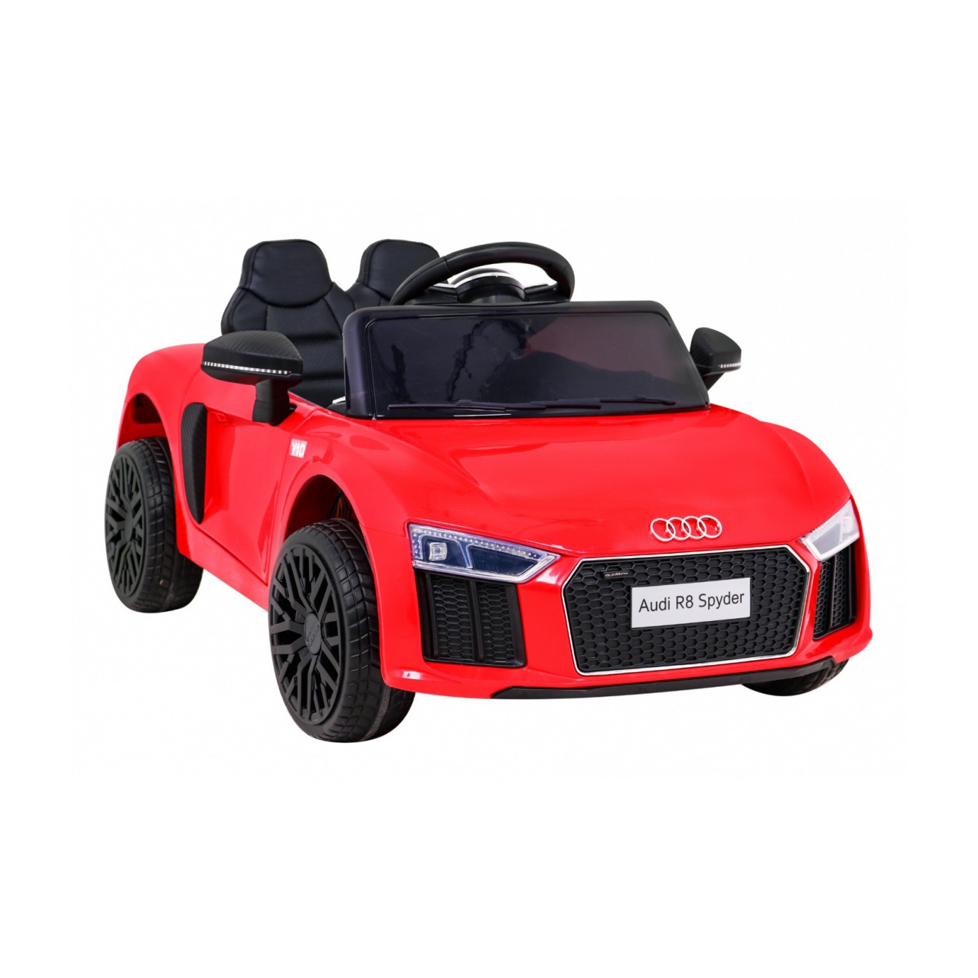Audi R8 na baterii pro děti červená + dálkové ovládání + EVA + pomalý start + MP3 LED