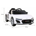 Baterie do auta Audi R8 LIFT bílá + dálkové ovládání + kola EVA + MP3 + LED