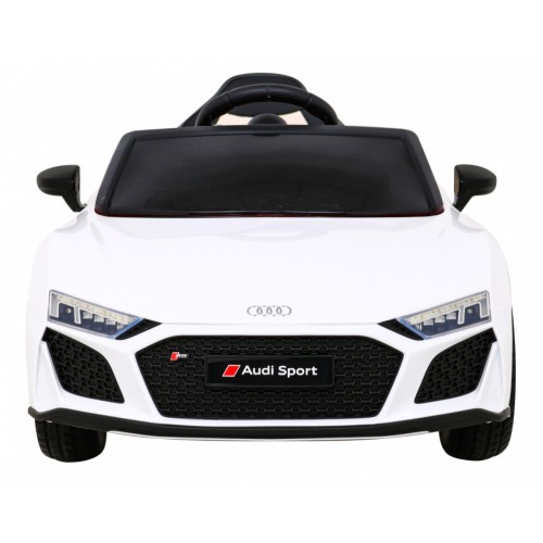 Baterie do auta Audi R8 LIFT bílá + dálkové ovládání + kola EVA + MP3 + LED