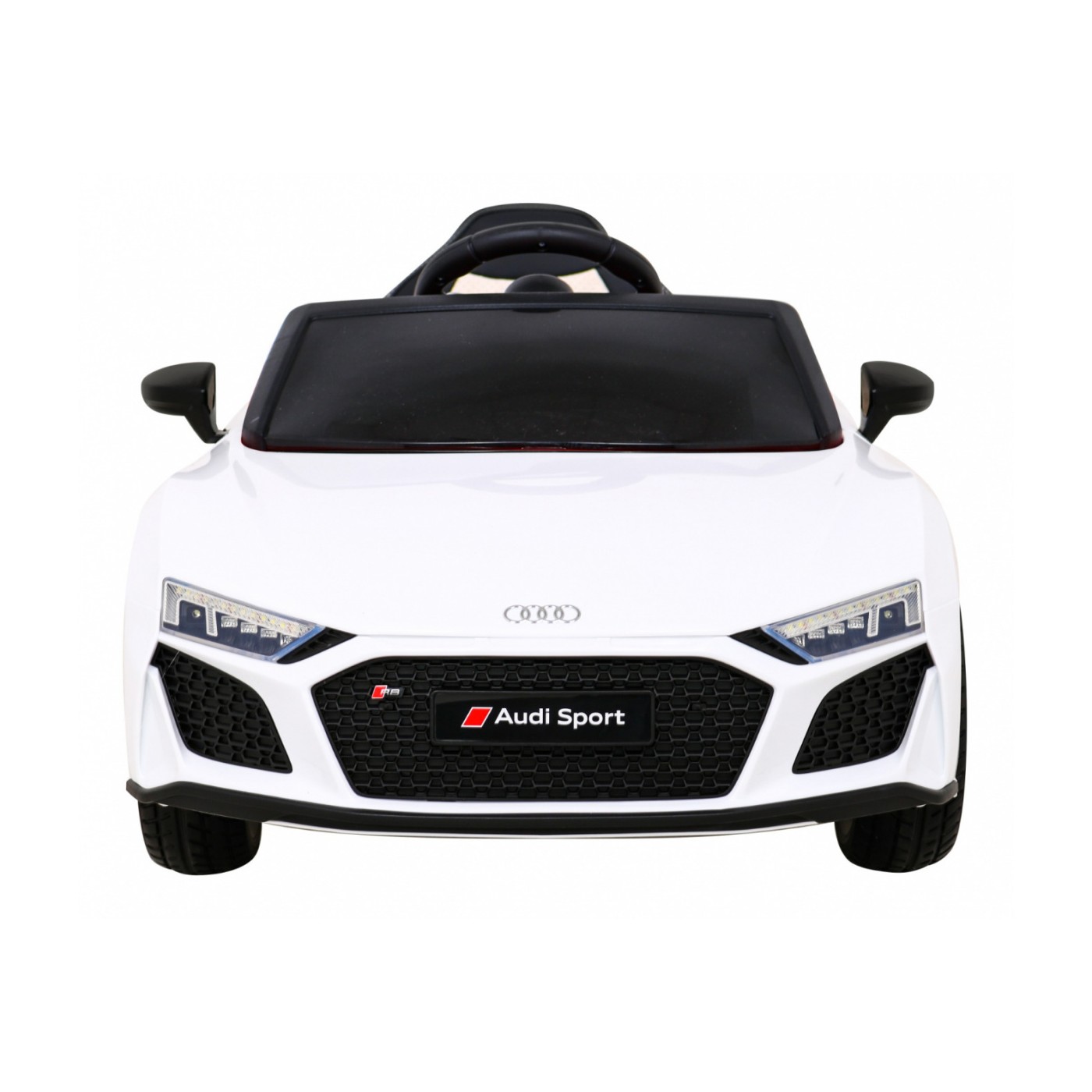 Baterie do auta Audi R8 LIFT bílá + dálkové ovládání + kola EVA + MP3 + LED