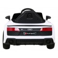 Baterie do auta Audi R8 LIFT bílá + dálkové ovládání + kola EVA + MP3 + LED
