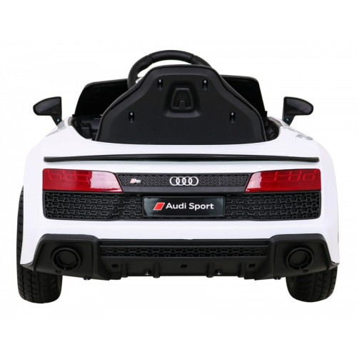 Baterie do auta Audi R8 LIFT bílá + dálkové ovládání + kola EVA + MP3 + LED