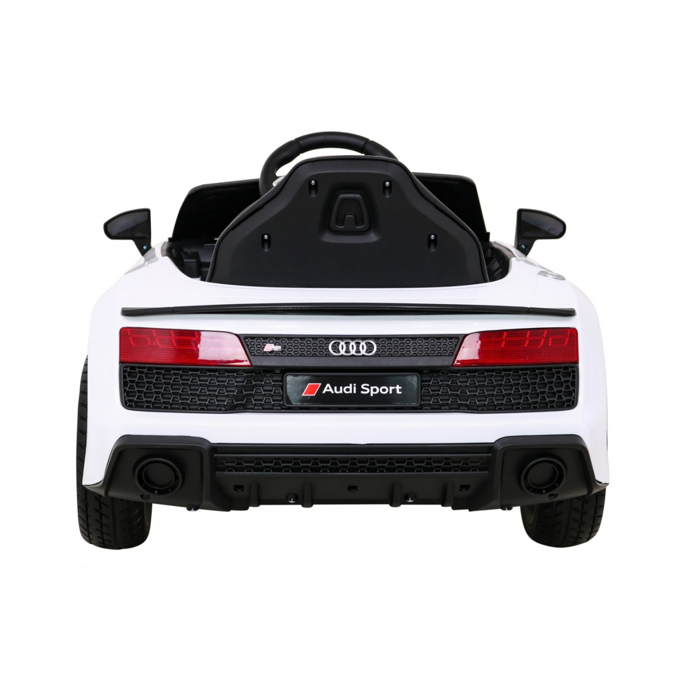Baterie do auta Audi R8 LIFT bílá + dálkové ovládání + kola EVA + MP3 + LED