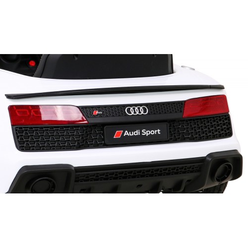 Baterie do auta Audi R8 LIFT bílá + dálkové ovládání + kola EVA + MP3 + LED