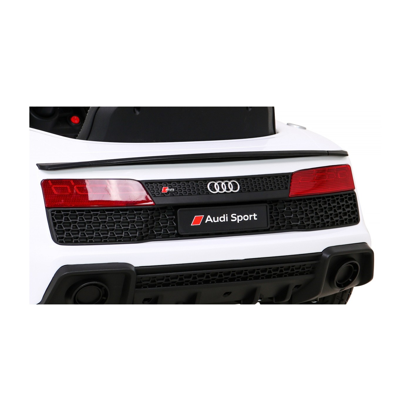Baterie do auta Audi R8 LIFT bílá + dálkové ovládání + kola EVA + MP3 + LED