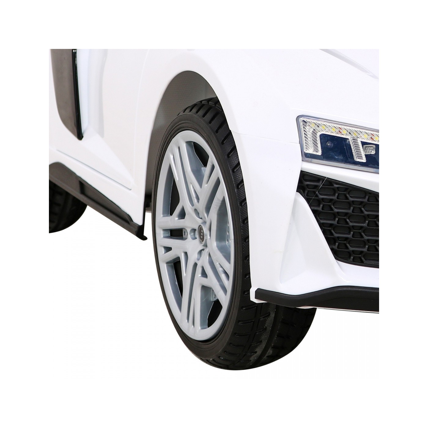 Baterie do auta Audi R8 LIFT bílá + dálkové ovládání + kola EVA + MP3 + LED