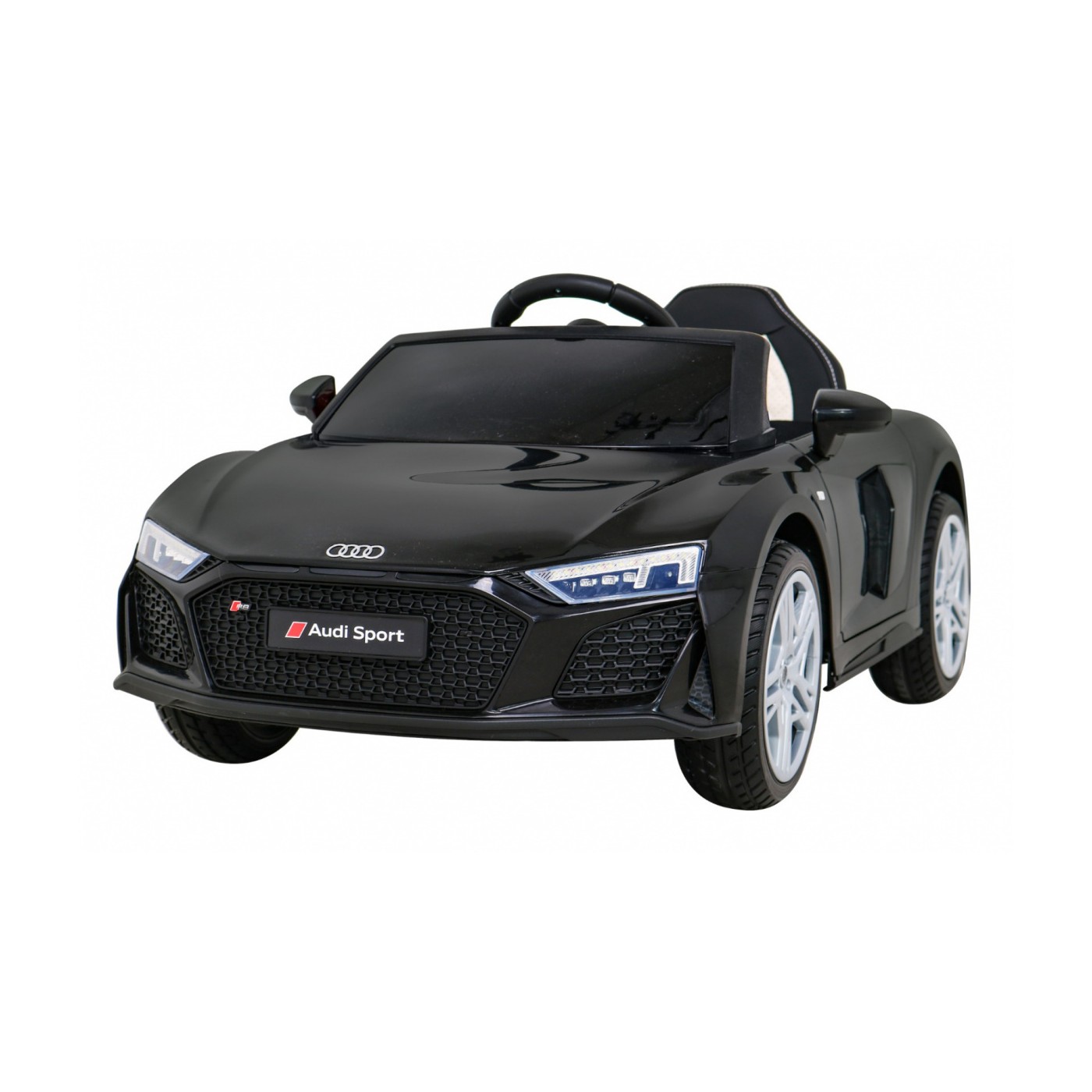 Audi R8 ZVEDACÍ baterie auto černá + dálkové ovládání EVA kola + MP3 + LED