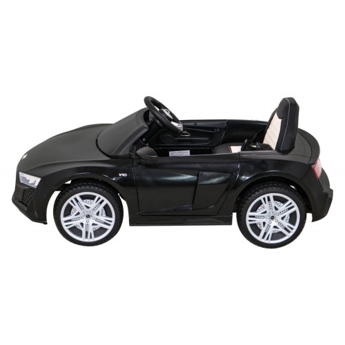 Audi R8 ZVEDACÍ baterie auto černá + dálkové ovládání EVA kola + MP3 + LED