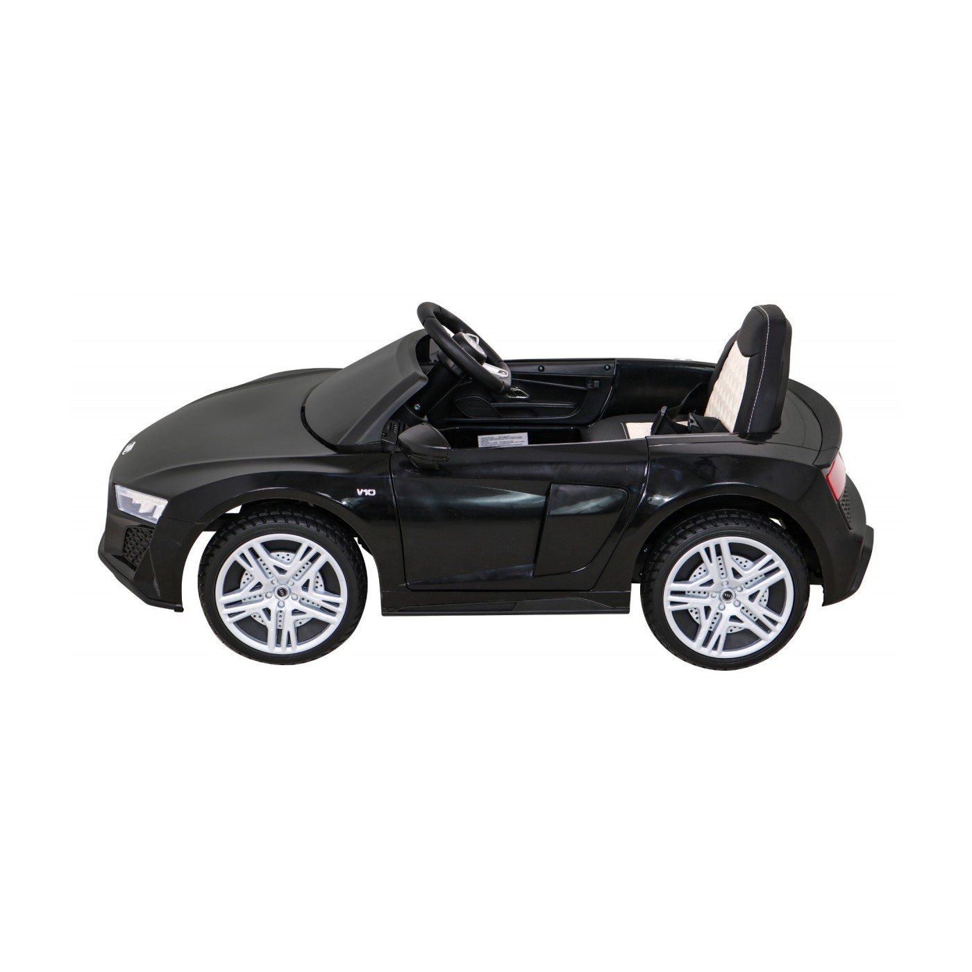 Audi R8 ZVEDACÍ baterie auto černá + dálkové ovládání EVA kola + MP3 + LED