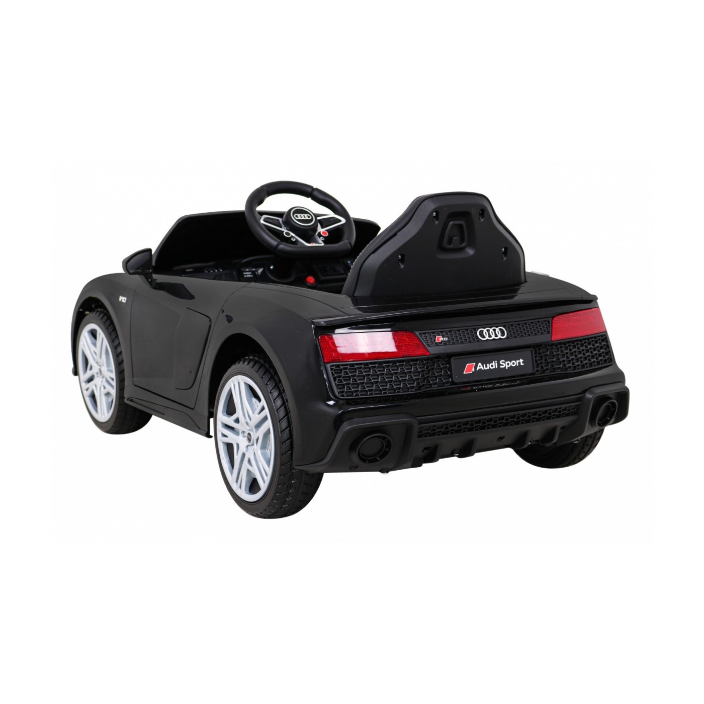 Audi R8 ZVEDACÍ baterie auto černá + dálkové ovládání EVA kola + MP3 + LED
