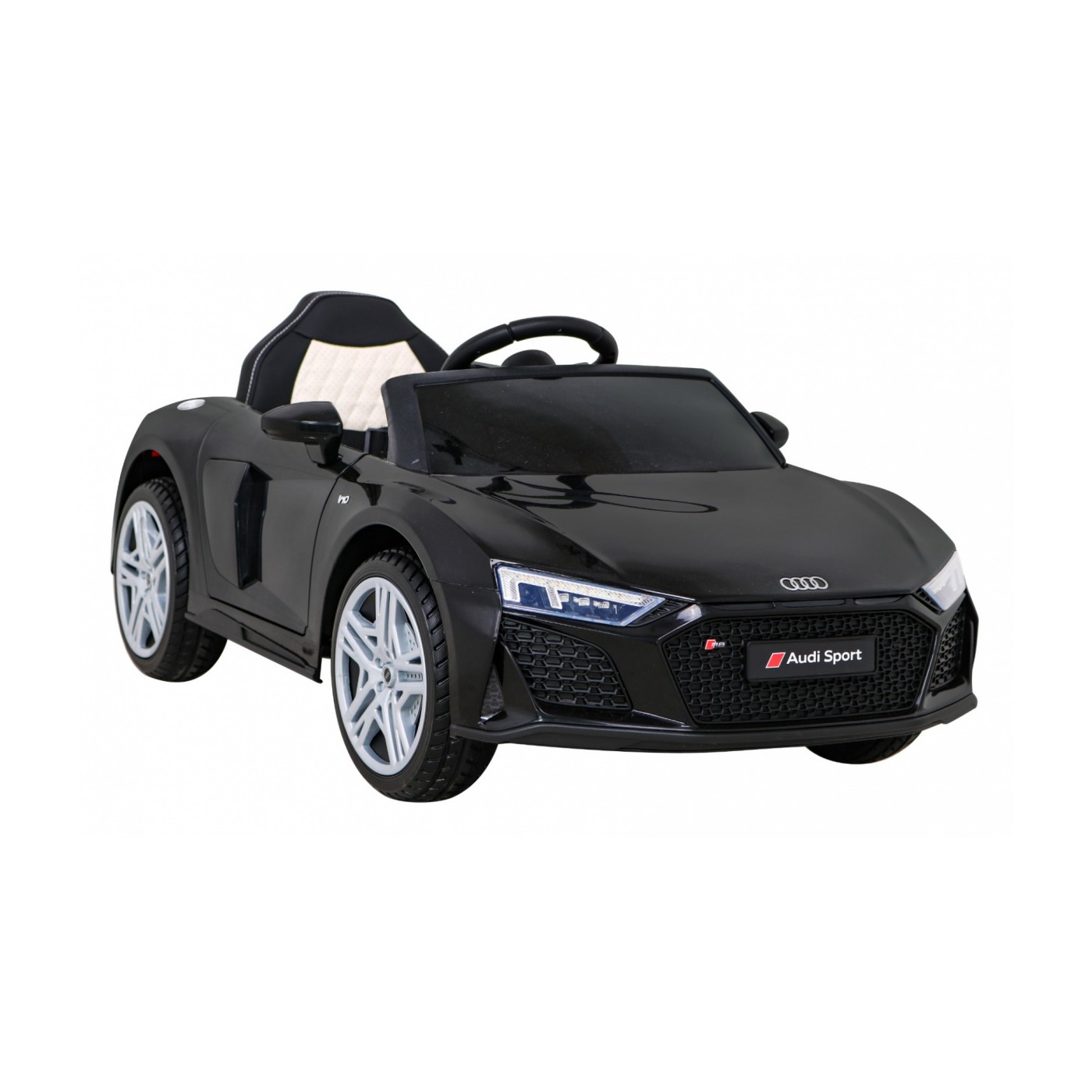 Audi R8 ZVEDACÍ baterie auto černá + dálkové ovládání EVA kola + MP3 + LED
