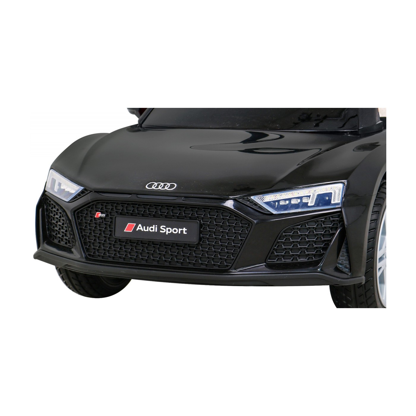 Audi R8 ZVEDACÍ baterie auto černá + dálkové ovládání EVA kola + MP3 + LED