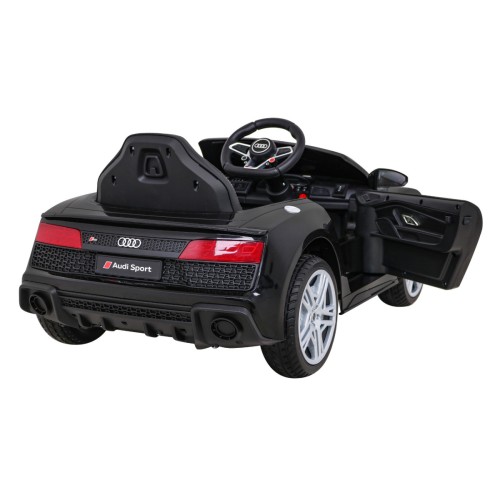 Audi R8 ZVEDACÍ baterie auto černá + dálkové ovládání EVA kola + MP3 + LED