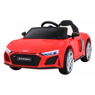 Audi R8 ZVEDACÍ baterie auto červená + dálkové ovládání EVA kola + MP3 + LED