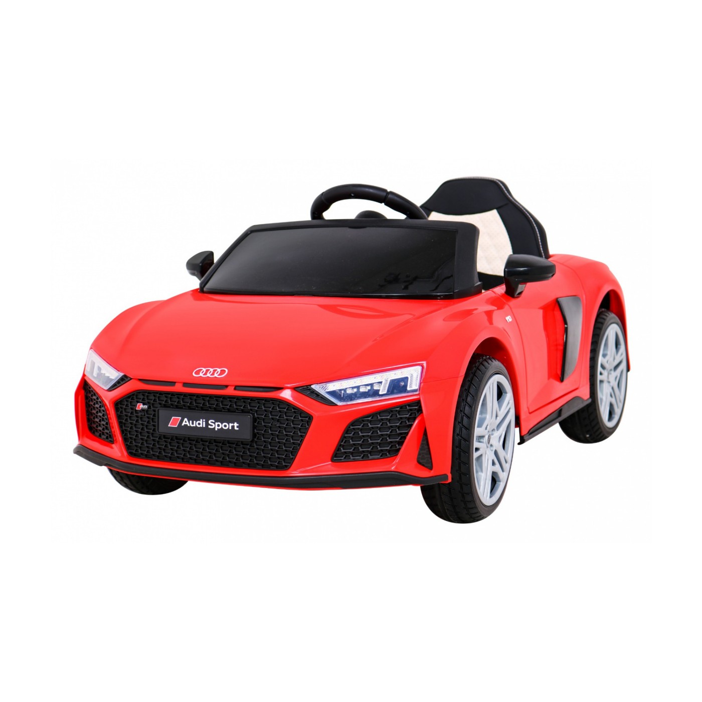 Audi R8 ZVEDACÍ baterie auto červená + dálkové ovládání EVA kola + MP3 + LED