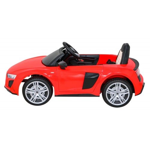 Audi R8 ZVEDACÍ baterie auto červená + dálkové ovládání EVA kola + MP3 + LED