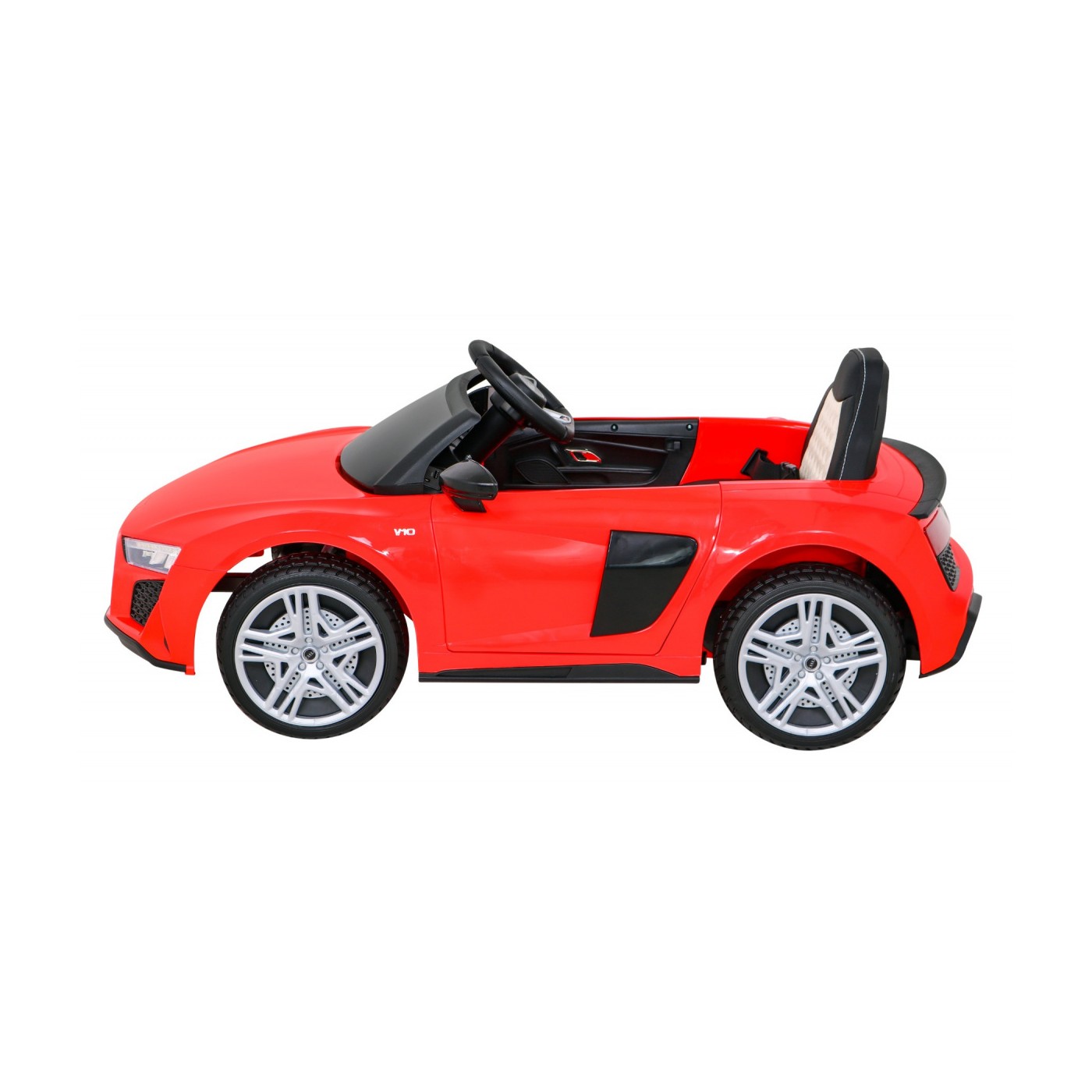 Audi R8 ZVEDACÍ baterie auto červená + dálkové ovládání EVA kola + MP3 + LED