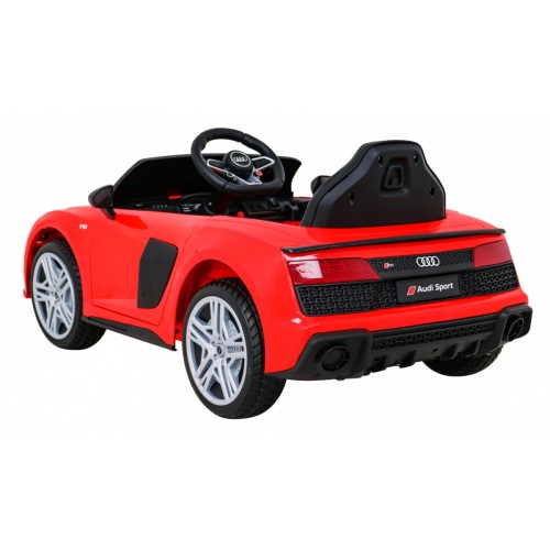 Audi R8 ZVEDACÍ baterie auto červená + dálkové ovládání EVA kola + MP3 + LED