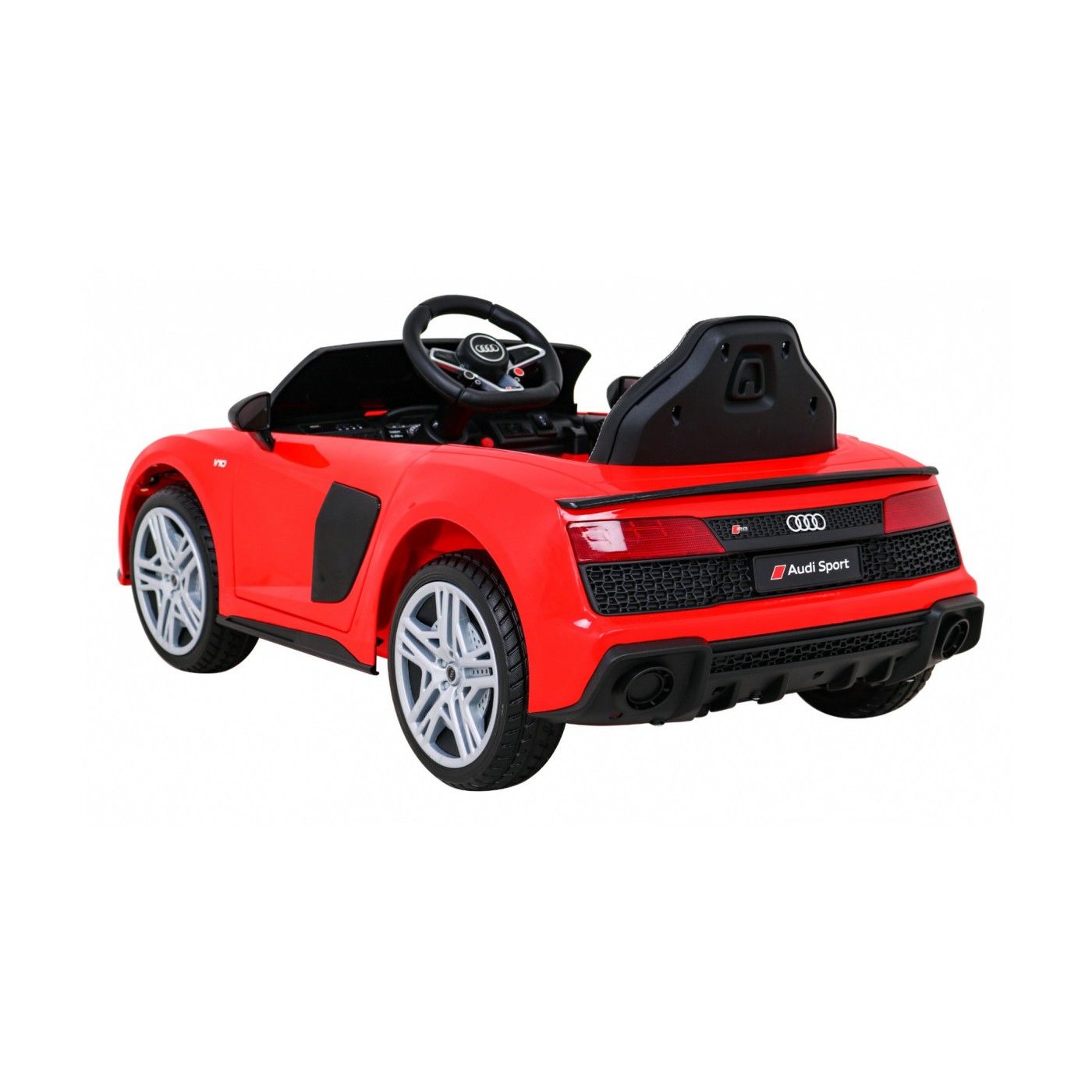 Audi R8 ZVEDACÍ baterie auto červená + dálkové ovládání EVA kola + MP3 + LED