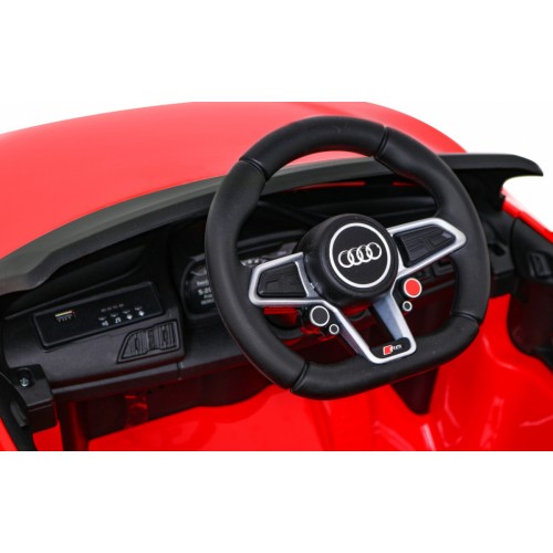 Audi R8 ZVEDACÍ baterie auto červená + dálkové ovládání EVA kola + MP3 + LED