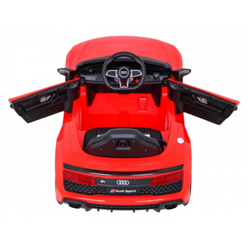 Audi R8 ZVEDACÍ baterie auto červená + dálkové ovládání EVA kola + MP3 + LED