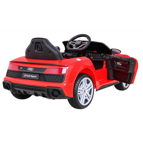Audi R8 ZVEDACÍ baterie auto červená + dálkové ovládání EVA kola + MP3 + LED