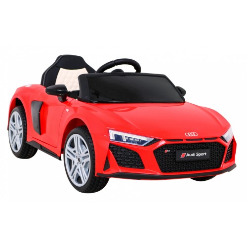 Audi R8 ZVEDACÍ baterie auto červená + dálkové ovládání EVA kola + MP3 + LED