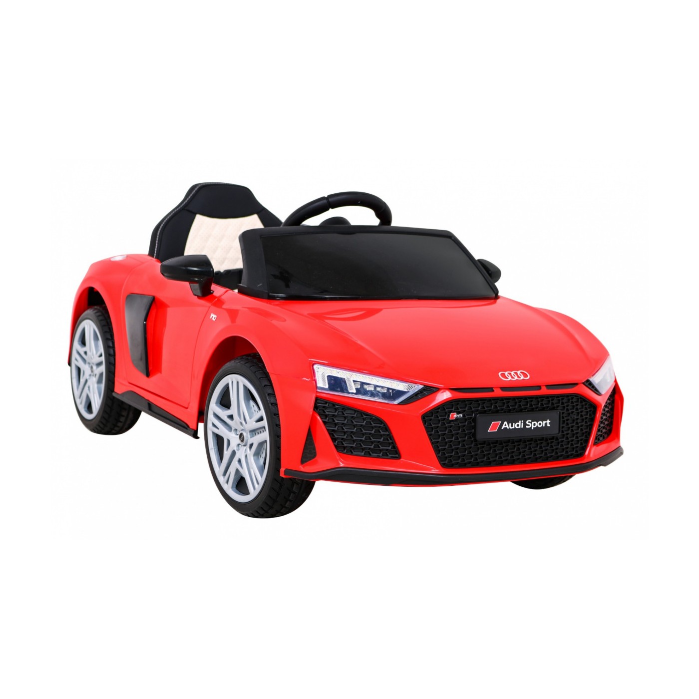 Audi R8 ZVEDACÍ baterie auto červená + dálkové ovládání EVA kola + MP3 + LED