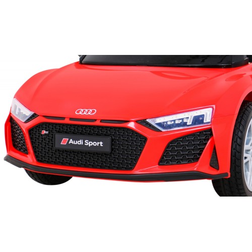 Audi R8 ZVEDACÍ baterie auto červená + dálkové ovládání EVA kola + MP3 + LED