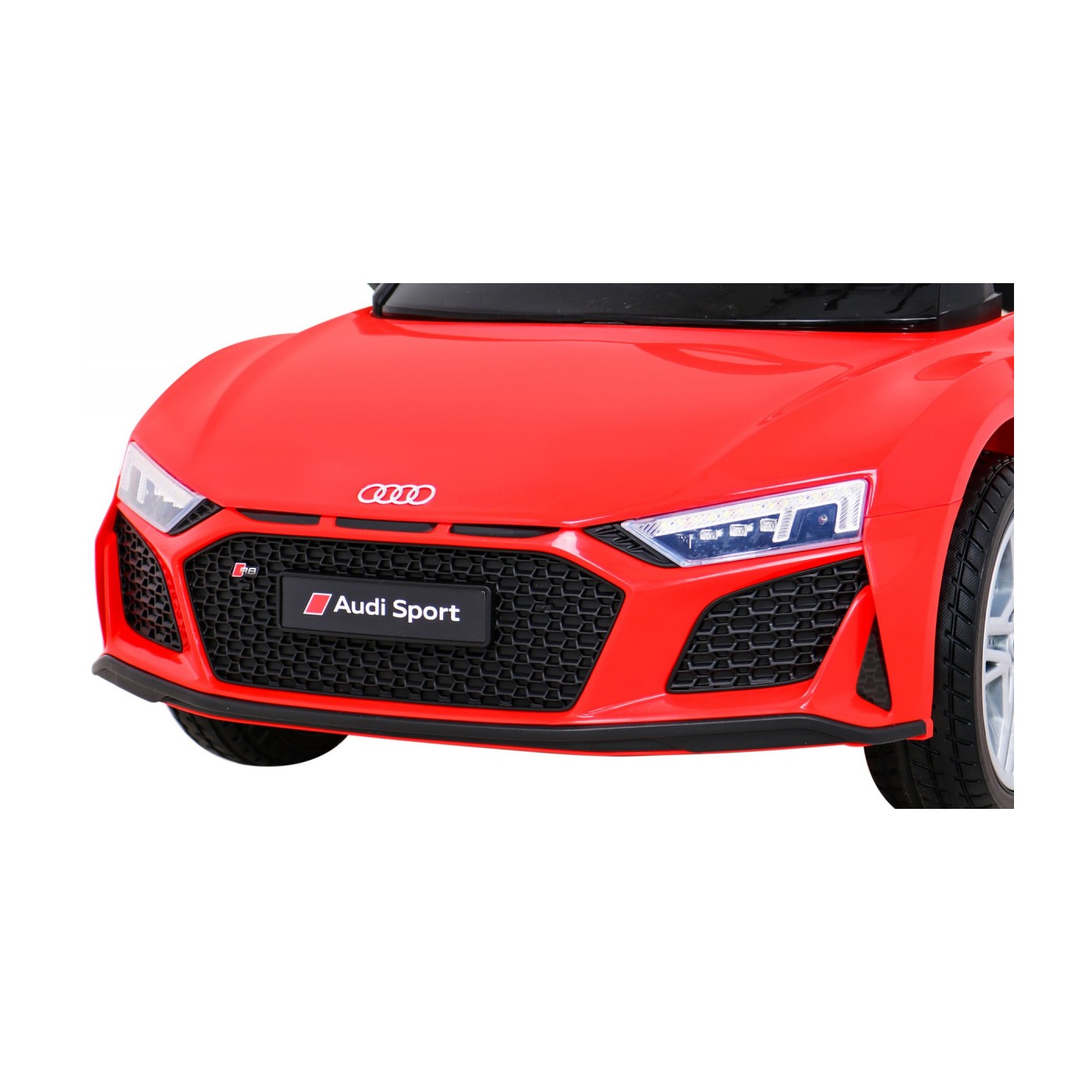 Audi R8 ZVEDACÍ baterie auto červená + dálkové ovládání EVA kola + MP3 + LED