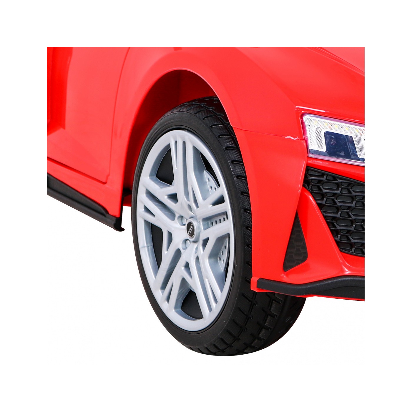 Audi R8 ZVEDACÍ baterie auto červená + dálkové ovládání EVA kola + MP3 + LED