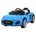Audi R8 ZVEDACÍ baterie do auta modrá + dálkové ovládání EVA kola + MP3 + LED