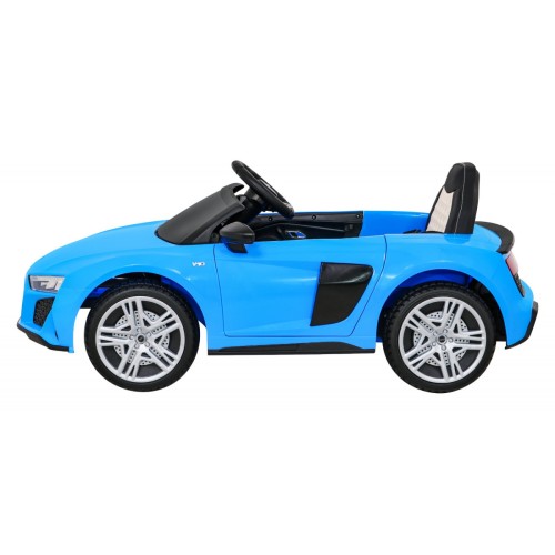 Audi R8 ZVEDACÍ baterie do auta modrá + dálkové ovládání EVA kola + MP3 + LED