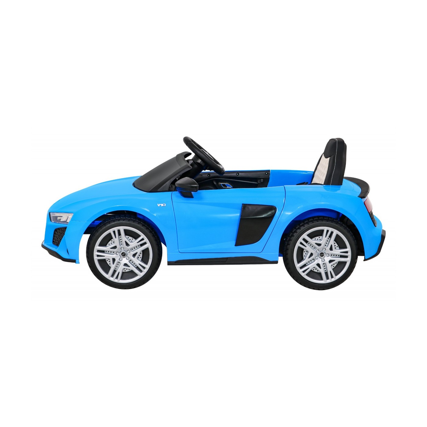 Audi R8 ZVEDACÍ baterie do auta modrá + dálkové ovládání EVA kola + MP3 + LED