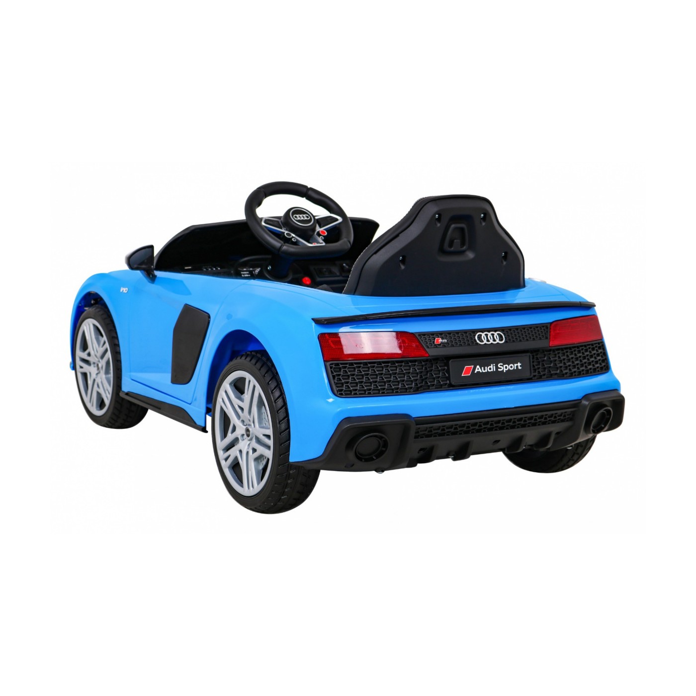 Audi R8 ZVEDACÍ baterie do auta modrá + dálkové ovládání EVA kola + MP3 + LED