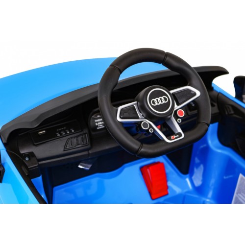 Audi R8 ZVEDACÍ baterie do auta modrá + dálkové ovládání EVA kola + MP3 + LED