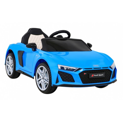 Audi R8 ZVEDACÍ baterie do auta modrá + dálkové ovládání EVA kola + MP3 + LED
