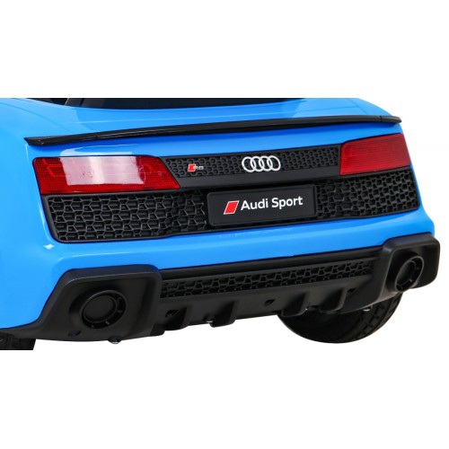Audi R8 ZVEDACÍ baterie do auta modrá + dálkové ovládání EVA kola + MP3 + LED