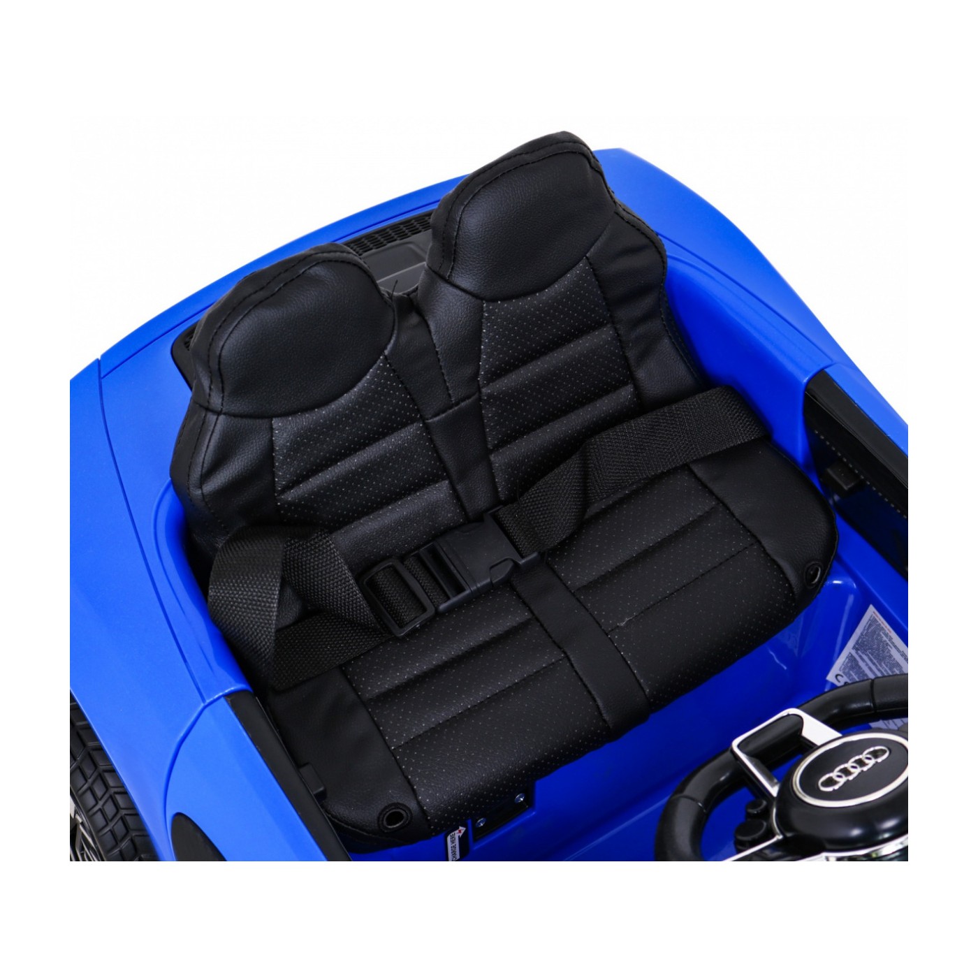 Dětská baterie Audi R8 modrá + dálkové ovládání + EVA + pomalý start + MP3 LED