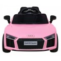 Dětská baterie Audi R8 růžová + dálkové ovládání + EVA + pomalý start + MP3 LED
