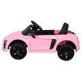 Dětská baterie Audi R8 růžová + dálkové ovládání + EVA + pomalý start + MP3 LED